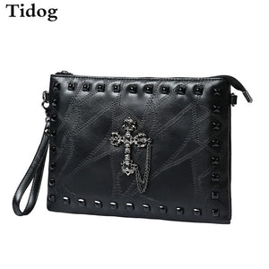 Tidog cross rivet hand bag Clutch bag