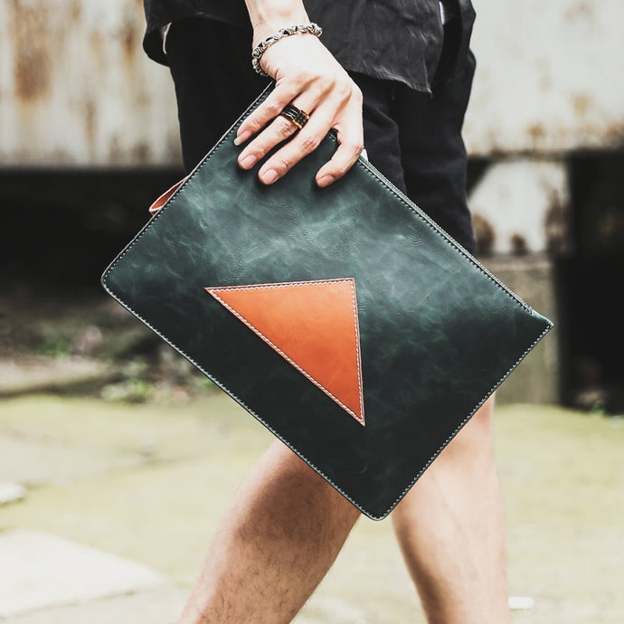 Tidog Crazy horse hand bag carrying restoring IPAD clutch bag