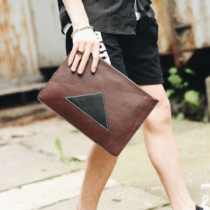 Tidog Crazy horse hand bag carrying restoring IPAD clutch bag