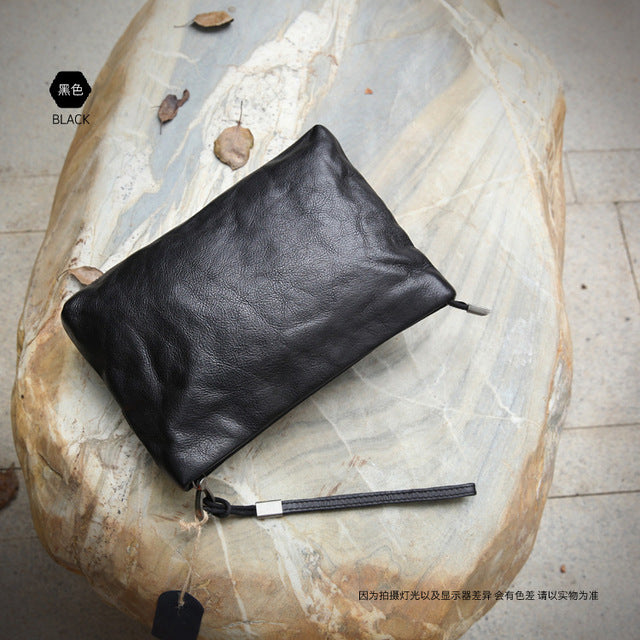 17 new tannage leather handbag retro men and women models neutral hand bag package first layer of leather hand bag