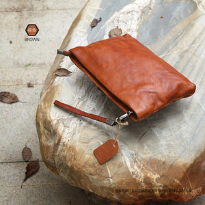 17 new tannage leather handbag retro men and women models neutral hand bag package first layer of leather hand bag